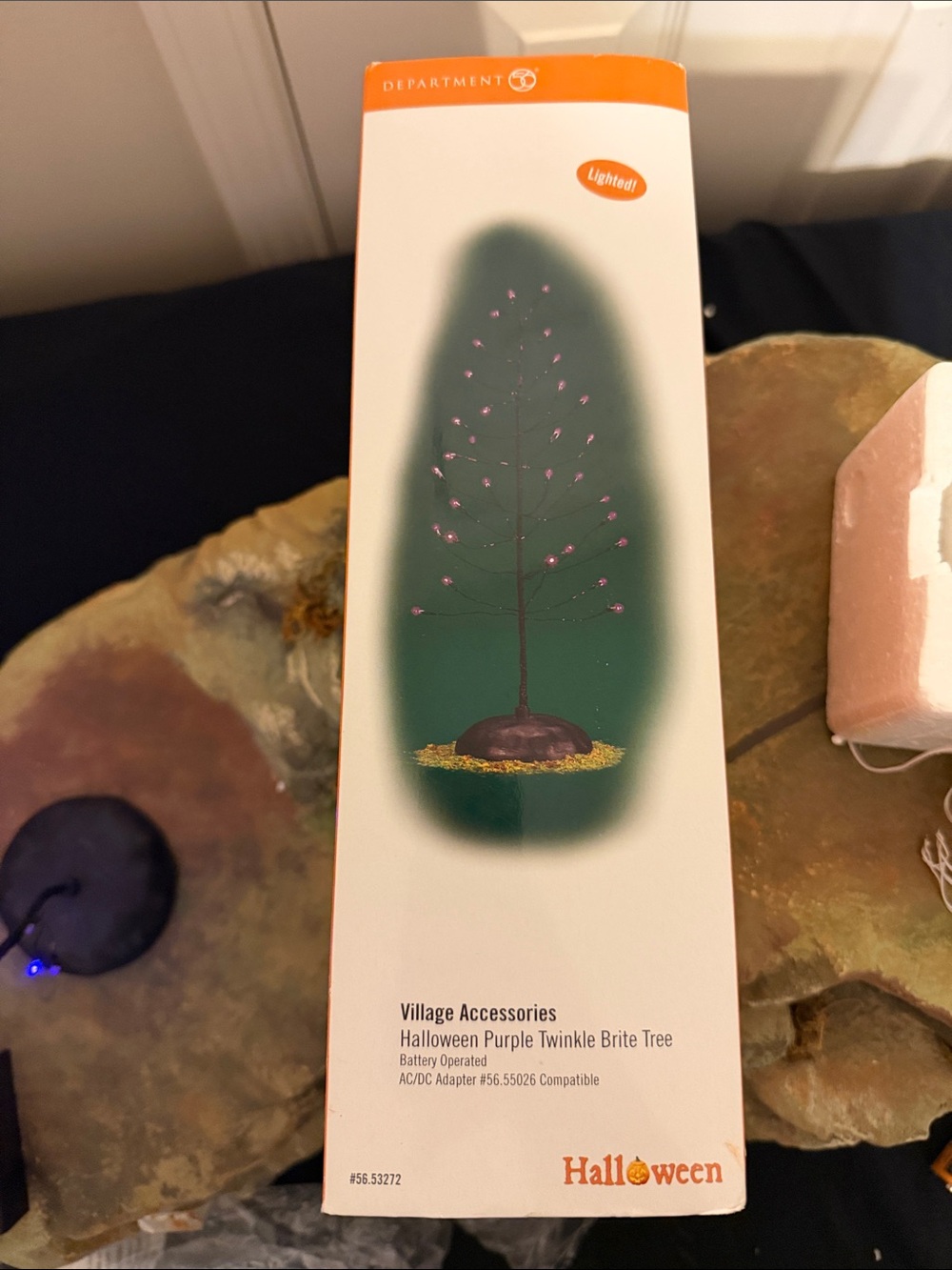 Department 56 Purple Mini Twinkle Brite Tree- retired